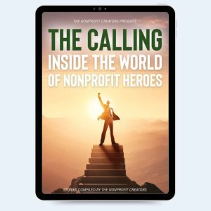 The calling inside the world of nonprofit heroes mockup: the c